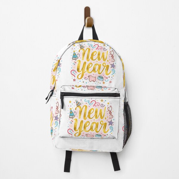 Item preview, Elegant Golden Happy New Year Calligraphy Illustration on a White Background, Perfect for Celebrations, Events, and Festive Design Projects in a Cheerful and Stylish Theme designed and sold by PWDigitalArt.