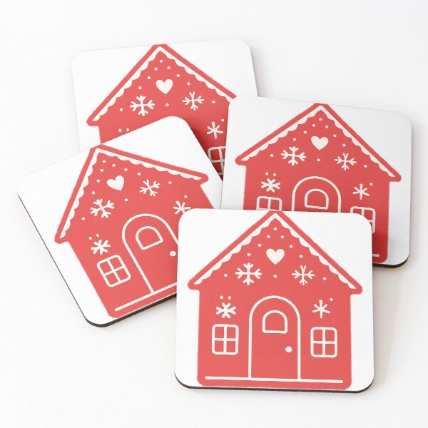 Item preview, Red Gingerbread House – Minimal Christmas Illustration designed and sold by goold-fish.
