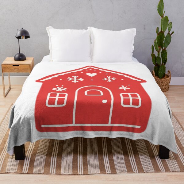 Item preview, Red Gingerbread House – Minimal Christmas Illustration designed and sold by goold-fish.