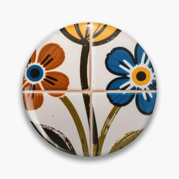 Item preview, Portuguese Folk Azulejo Floral Tile designed and sold by vivaportugalstore.