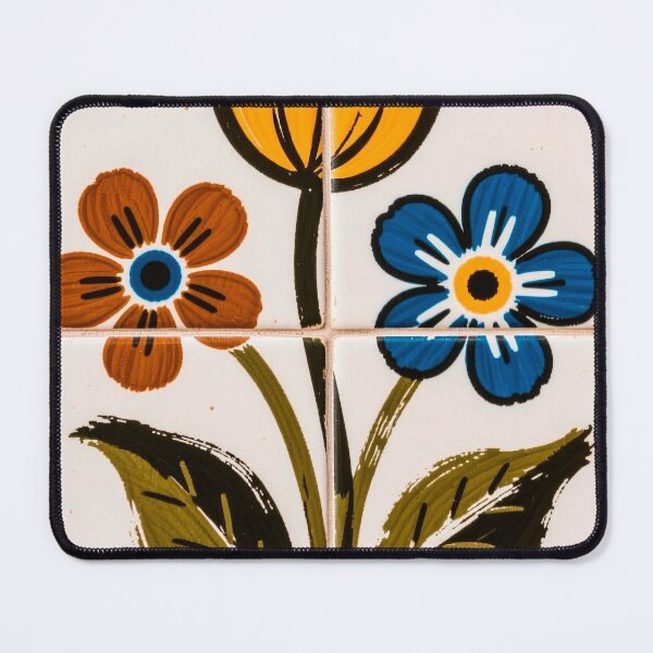 Item preview, Portuguese Folk Azulejo Floral Tile designed and sold by vivaportugalstore.