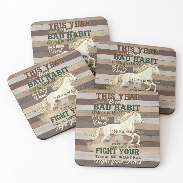 Item preview, Vintage White Horse Running - New Habits New Skills designed and sold by Wittre4512.