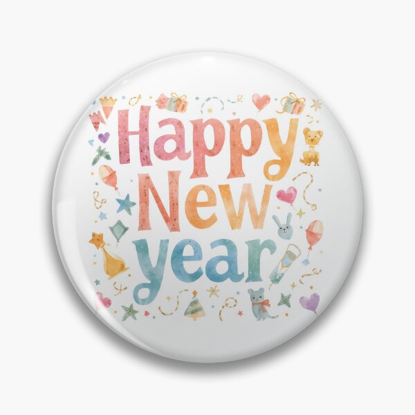 Item preview, Happy New Year 2026 banner with a vibrant watercolor splash and scattering golden glitter designed and sold by PWDigitalArt.