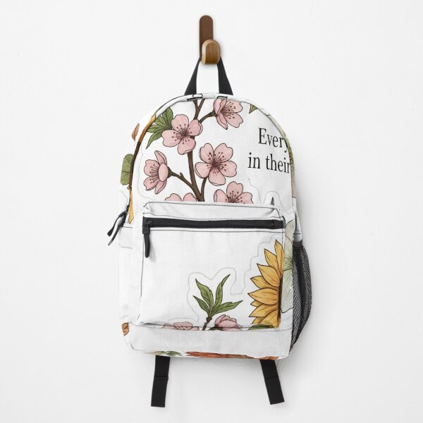 Item preview, Everyone Blooms in Their Own Season Circular Floral Art - Four Seasons Inspirational Quote Sticker & Decor designed and sold by Zara’s shop.