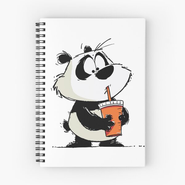 Item preview, Cute Baby Panda Holding a Sippy Cup Cartoon Drawing designed and sold by LD ART.