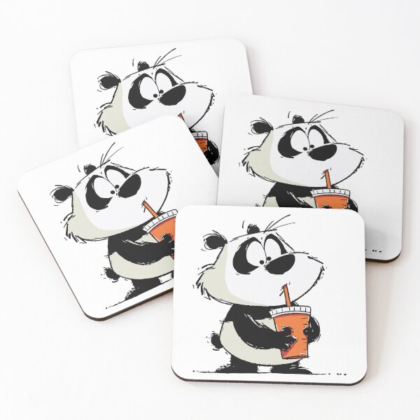 Item preview, Cute Baby Panda Holding a Sippy Cup Cartoon Drawing designed and sold by LD ART.