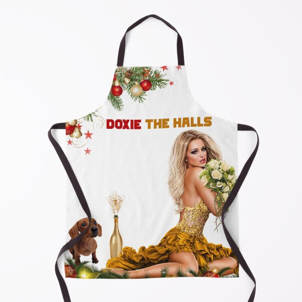 Item preview, Doxie the Halls – Sexy Christmas Girl & Dachshund Holiday Design designed and sold by GraphixKing999.