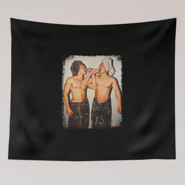 Item preview, Heated Rivalry Hockey Romance Couple Drinking beer designed and sold by FmStyleArt.