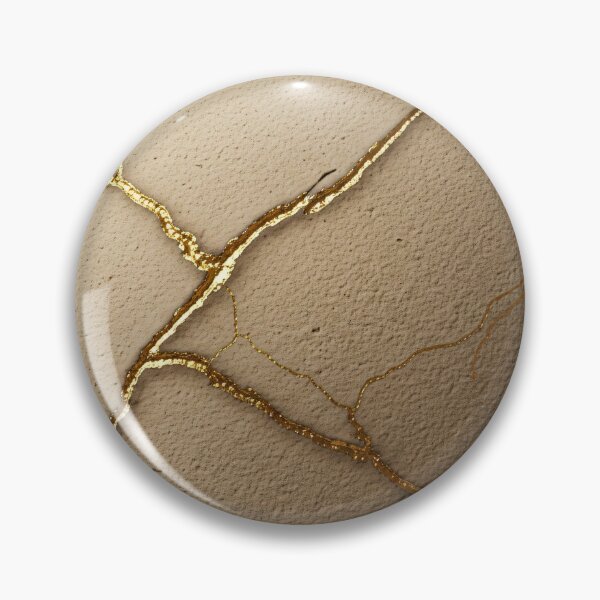 Item preview, Golden Kintsugi Crack on Sand Texture designed and sold by Kaleidoscope Print.