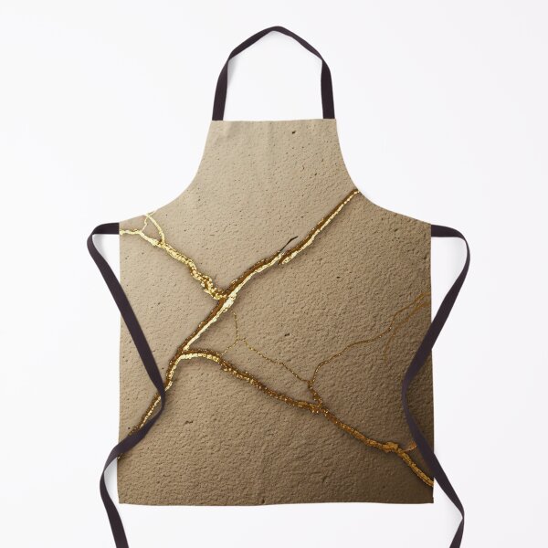 Item preview, Golden Kintsugi Crack on Sand Texture designed and sold by Kaleidoscope Print.