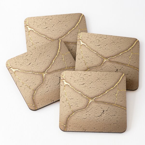Item preview, Kintsugi Gold Veins on Cracked Clay Texture designed and sold by Kaleidoscope Print.