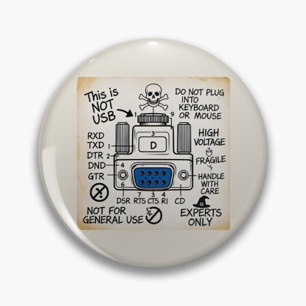 Item preview, Funny Vintage Tech Hardware Warning This Is Not USB Design designed and sold by SplashTastic.