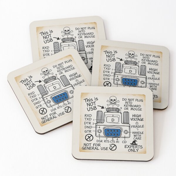 Item preview, Funny Vintage Tech Hardware Warning This Is Not USB Design designed and sold by SplashTastic.