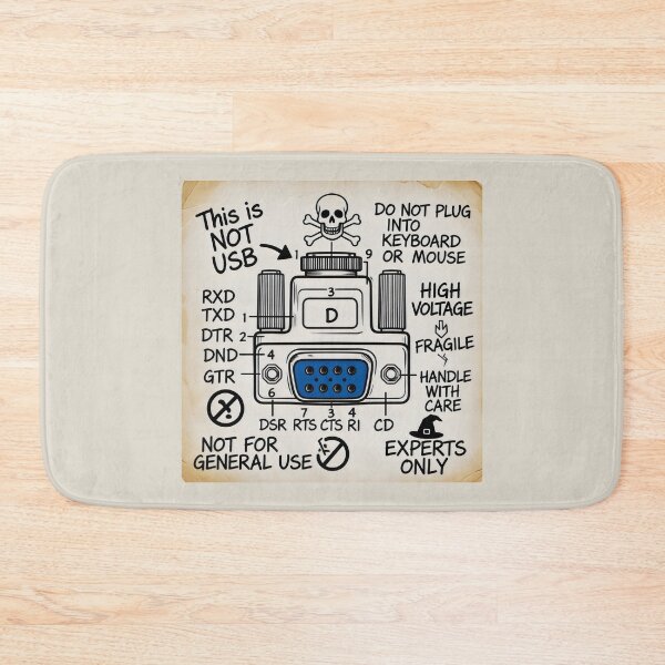 Item preview, Funny Vintage Tech Hardware Warning This Is Not USB Design designed and sold by SplashTastic.