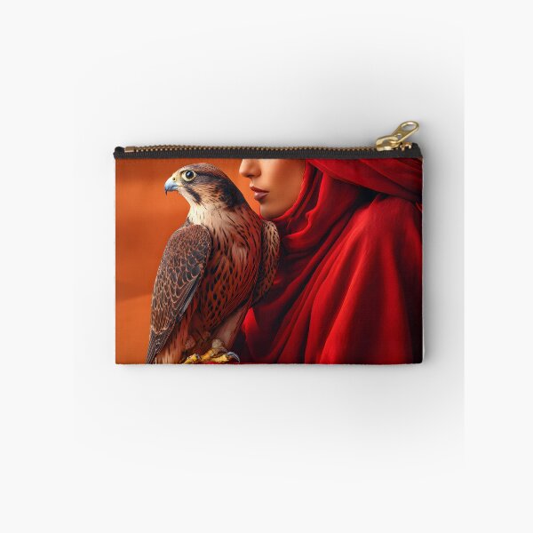 Item preview, Regal Falcon and Veiled woman in Desert Landscape designed and sold by Artessie.