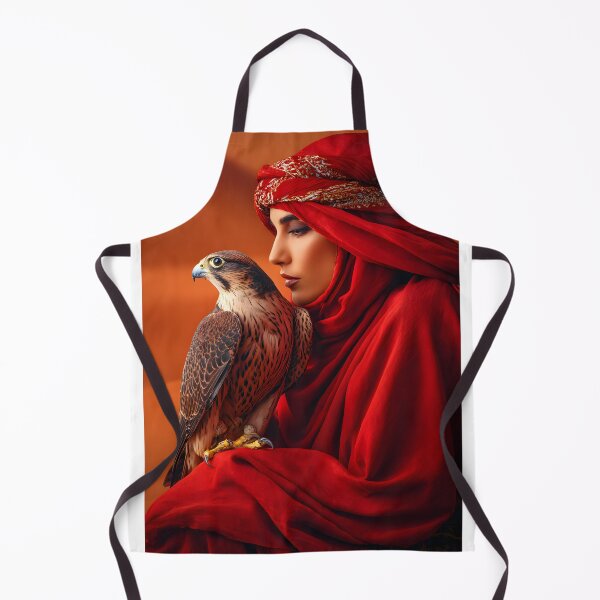 Item preview, Regal Falcon and Veiled woman in Desert Landscape designed and sold by Artessie.
