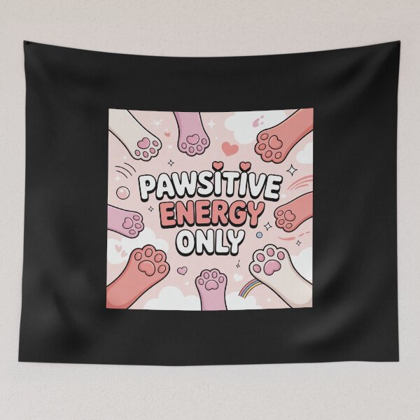 Item preview, Pawsitive Energy Only | Funny Animal Positivity Art designed and sold by Shiwwa.