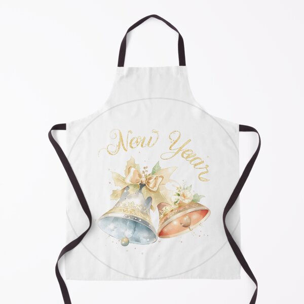 Item preview, Celebratory decoration features two ornamental shiny bells, tied with a blue ribbon. Glittering numbers text 2026 are placed above the bells, announcing the happy new year designed and sold by PWDigitalArt.