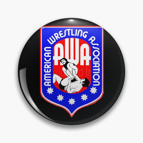 Artikelvorschau, 1970er Jahre Awa-Logo Amerikanische Wrestling-Vereinigung entworfen und verkauft von Yanamala.