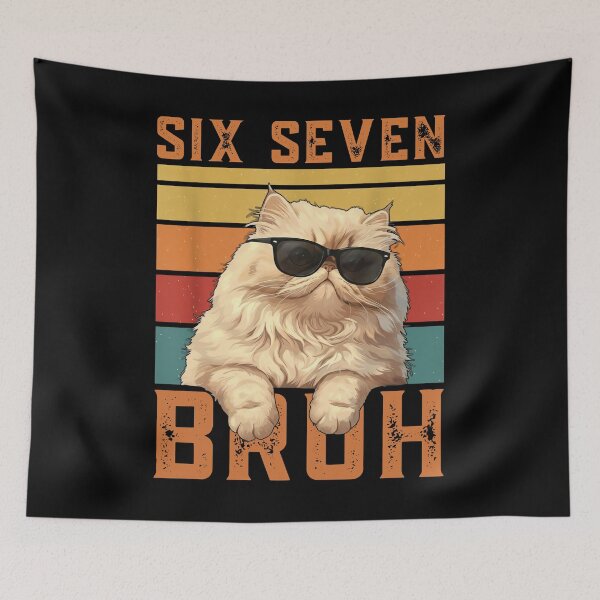 Item preview, Six Seven Bruh 67 MemPersian Cats T-Shirt – Funny Cool Sunglasses designed and sold by LashondaGreen89.