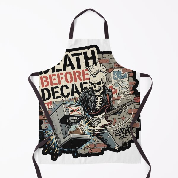 Item preview, Death Before Decaf | Punk Rock Skeleton & Coffee Lover Art designed and sold by GhostMode404.