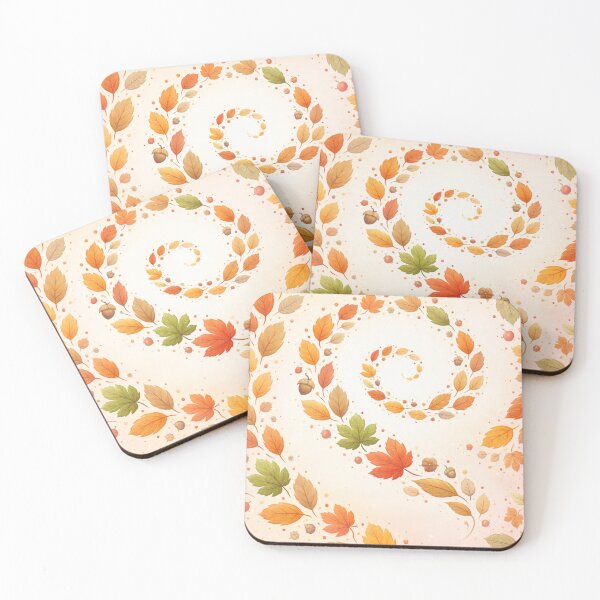 Item preview, Autumn Leaves Spiral Pattern designed and sold by anandsiva2703.