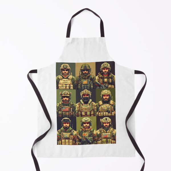 Item preview, Military Avatars In Tactical Green Camouflage Pattern Grid designed and sold by Piotrek0001.