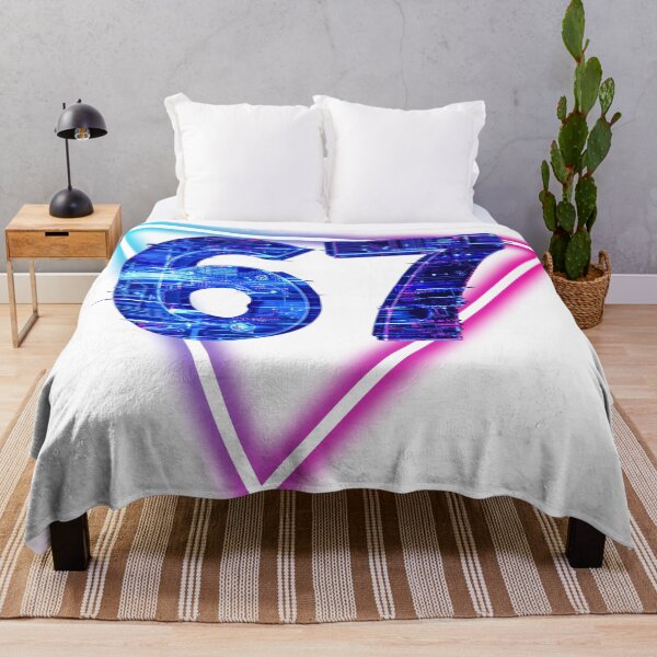 Item preview, Retro Neon Synthwave 67 Six Seven designed and sold by WHITE FLAME PRINTS.