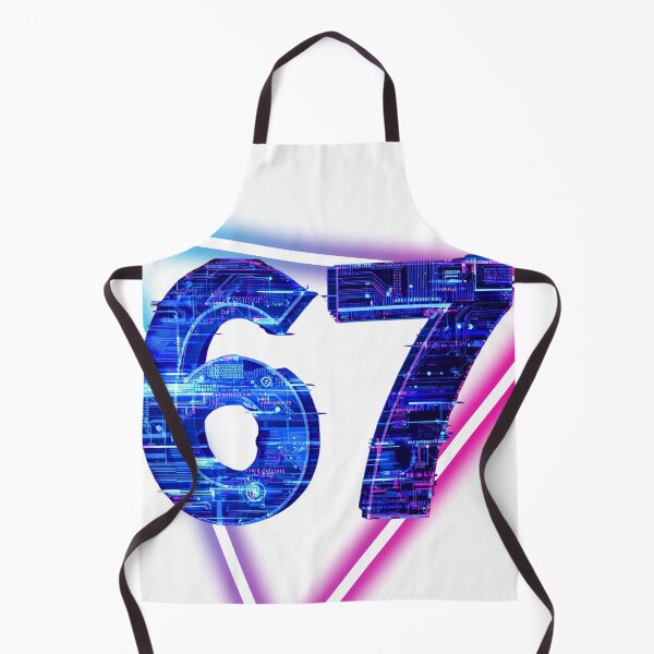 Item preview, Retro Neon Synthwave 67 Six Seven designed and sold by WHITE FLAME PRINTS.