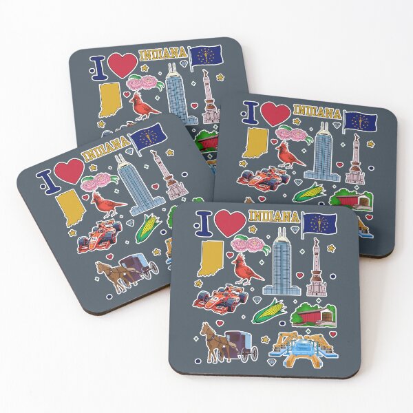 Item preview, Indiana State Pride, Ultimate Landmarks & Icons Sticker Pack designed and sold by mashmosh.