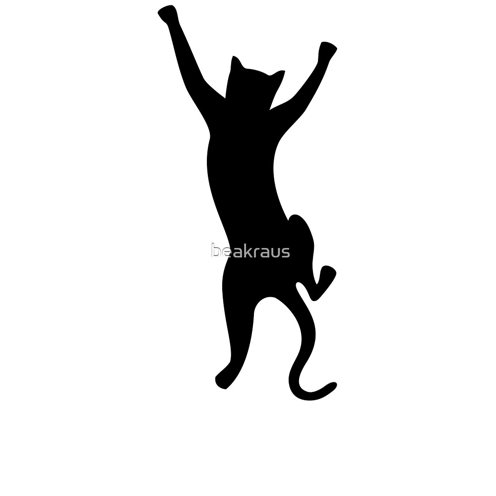 "Climbing black cat" by beakraus | Redbubble