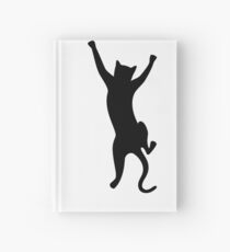 Climbing black cat Hardcover Journal