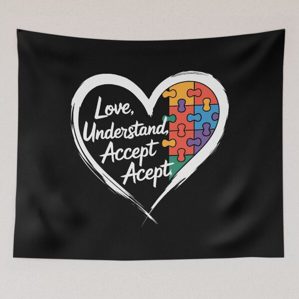 Item preview, Heart Autism Awareness Support Love designed and sold by Morphologiona.