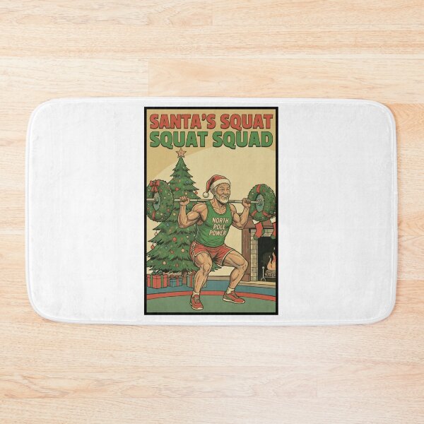 Item preview, Santa's Squat Squad - Asian Muscle Daddy Leg Day Christmas  designed and sold by muscledaddies.