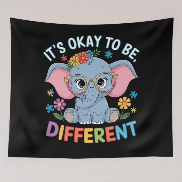 Item preview, It's Okay To Be Different Autism Awareness Cute designed and sold by Morphologiona.
