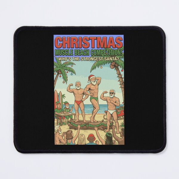 Item preview, Christmas Muscle Beach Competition - Who's The Strongest Santa Daddy designed and sold by muscledaddies.