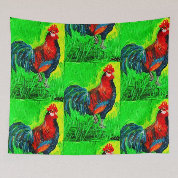 Item preview, “Fauvist Fire – Impasto Cockerel” designed and sold by Nikkiart24.redbubble.com.