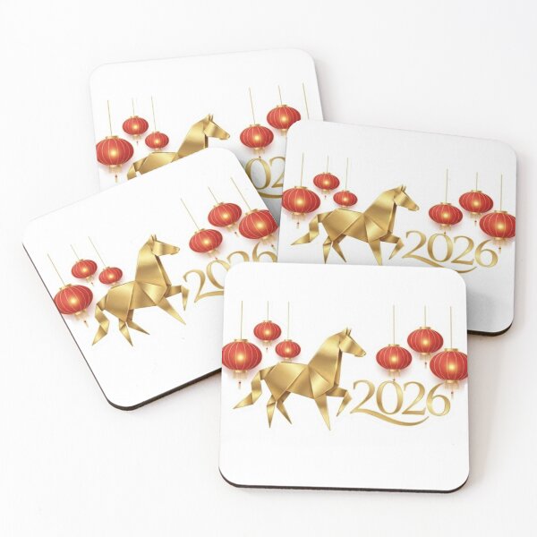 Item preview, Year of the Horse 2026 | Gold Origami Lunar New Year designed and sold by Rosuma Designs.