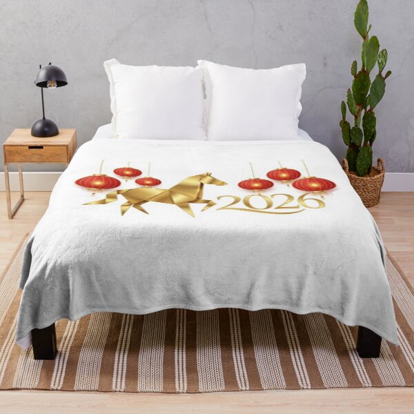 Item preview, Year of the Horse 2026 | Gold Origami Lunar New Year designed and sold by Rosuma Designs.