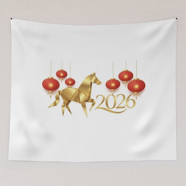 Item preview, Year of the Horse 2026 | Gold Origami Lunar New Year designed and sold by Rosuma Designs.