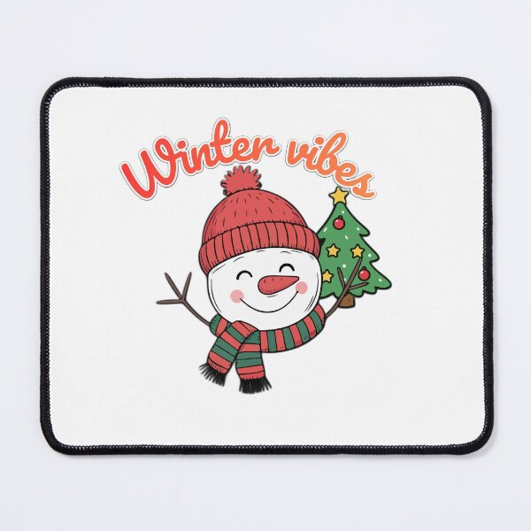 Item preview, Adorable Snowman with Christmas Tree – Cute Winter Illustration designed and sold by BloomPixelArt.