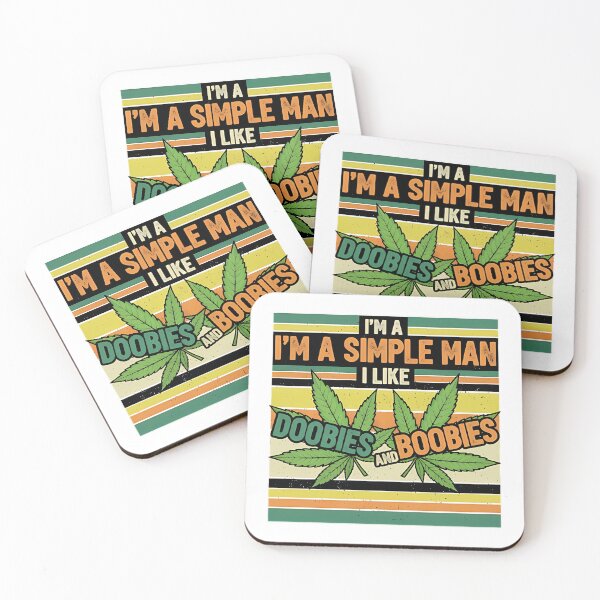 Item preview, Simple Man Doobies And Boobies Funny Weed Quote designed and sold by Wittre4512.