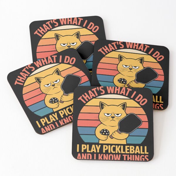 Item preview, That's What I Do Cat Lovers Paddleball Player Pickleball Girls Kids designed and sold by Libbysharts.