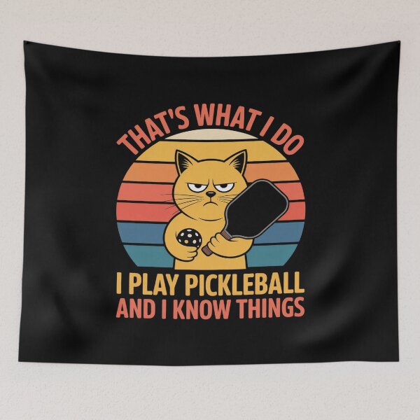 Item preview, That's What I Do Cat Lovers Paddleball Player Pickleball Girls Kids designed and sold by Libbysharts.