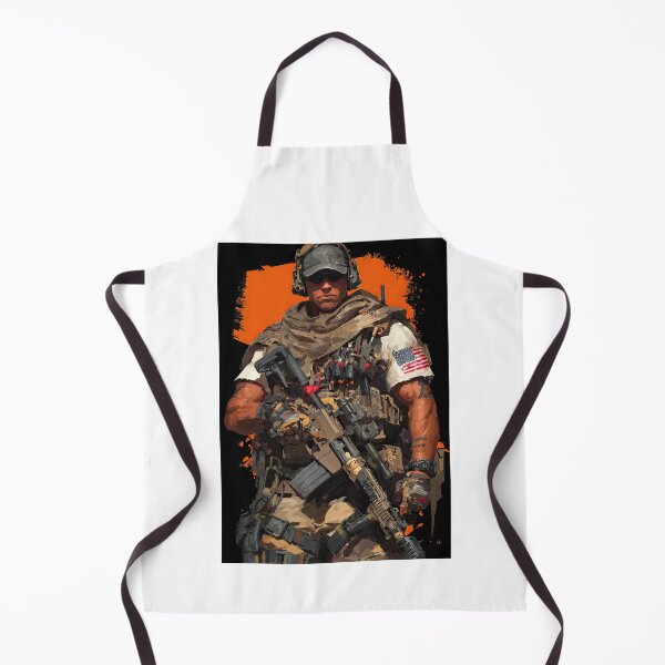 Item preview, Tough Special Forces Soldier With Orange Grunge Background designed and sold by Piotrek0001.