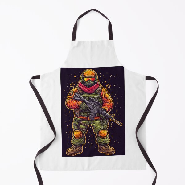 Item preview, Futuristic Tactical Operator With Orange Visor And Rifle designed and sold by Piotrek0001.