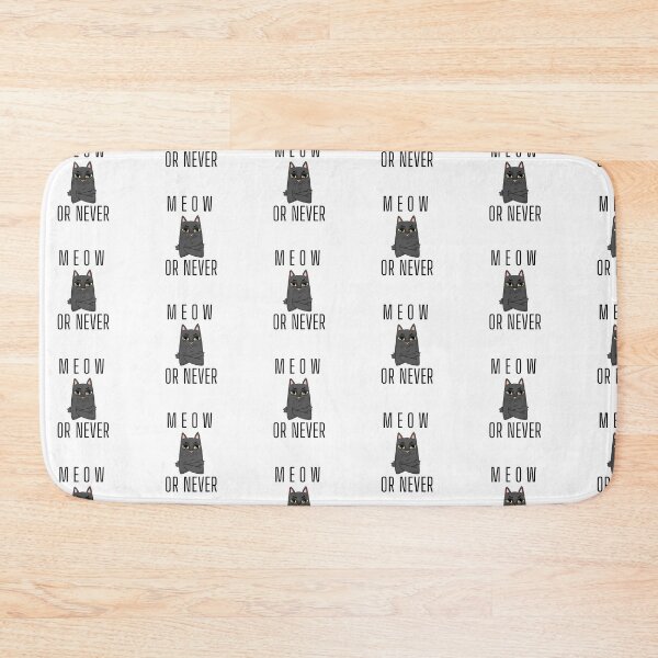 Item preview, Meow or Never Cat Quote – Funny Cat Attitude Illustration designed and sold by VeLuna64.