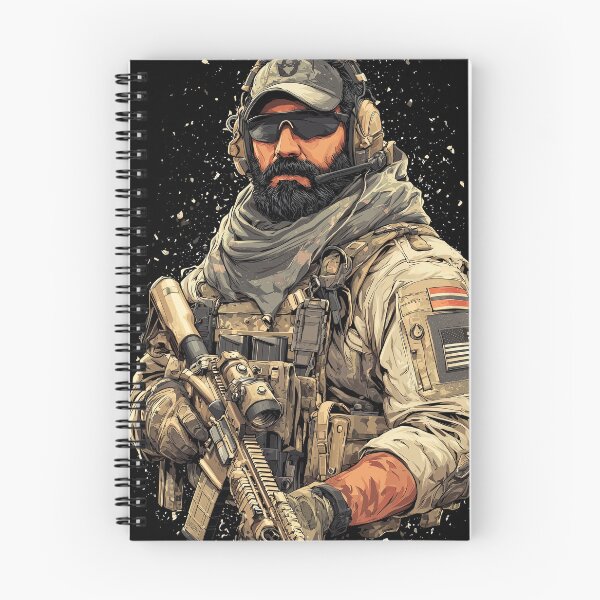Item preview, Profile View Of Veteran Soldier With Tactical Headset designed and sold by Piotrek0001.