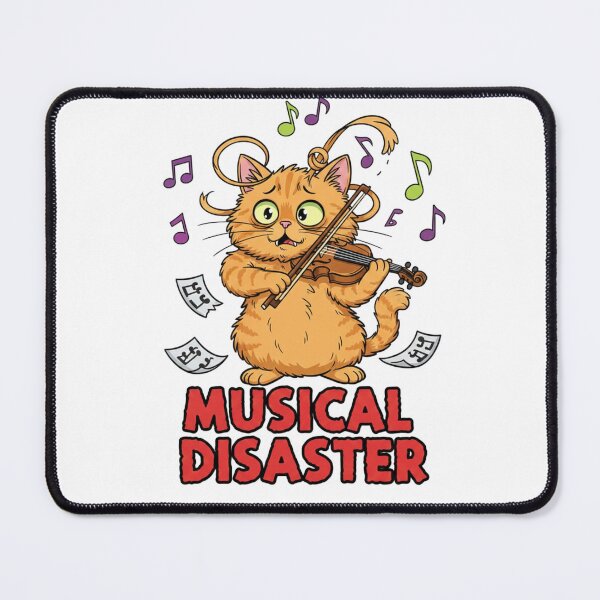 Item preview,  Funny Cat Violin Fail | Cat Can't Play Violin | Hilarious Music Meme Tee designed and sold by GeniePixel.