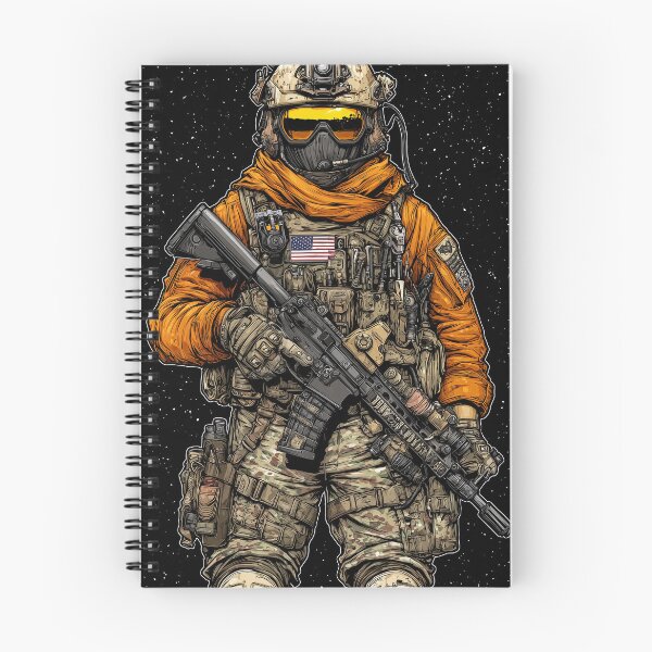 Item preview, Night Ops Soldier Wearing Orange Scarf Under Stars designed and sold by Piotrek0001.